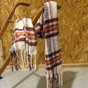 Anthropologie Pilcro Multicolor Plaid, Cozy, Large and Soft Scarf, 25” x 75”